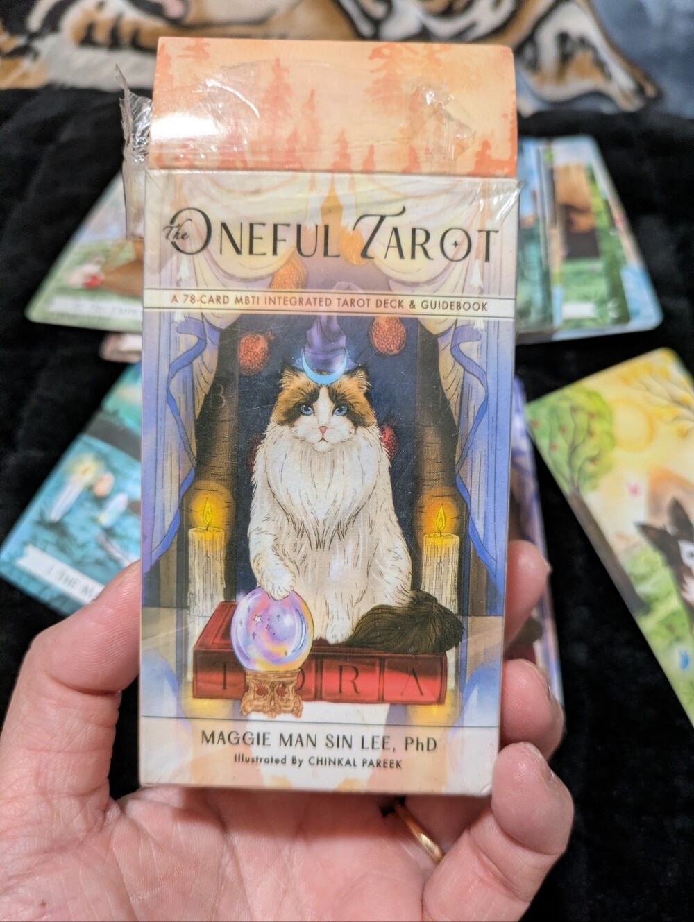 The Oneful Tarot Small Pets Toy Card Deck — Cream & Brown Artwork